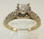 14k Gold Ring .53 ct Tolkowsky Ideal Cut Princess- Size 4 1/2*