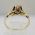 14k Yellow Gold European Cut Approx .10ct Diamond Ring Size 5