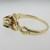 14k Yellow Gold European Cut Approx .10ct Diamond Ring Size 5