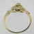 14k Yellow Gold European Cut Approx .10ct Diamond Ring Size 5