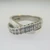 Sterling Silver CZ Overlap Twist Ring Size 5.5