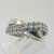 Sterling Silver CZ Overlap Twist Ring Size 5.5