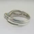 Sterling Silver CZ Overlap Twist Ring Size 5.5