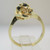 14k Yellow Gold Sapphire and Diamond Cocktail Ring Size  6 1/2