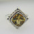 Sterling Silver Citrine Checkerboard Cushion Cut Ring Size 5.75