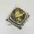 Sterling Silver Citrine Checkerboard Cushion Cut Ring Size 5.75