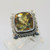Sterling Silver Citrine Checkerboard Cushion Cut Ring Size 5.75