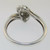 Sterling Silver Two Hearts Diamond Ring Size 6.75