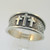 Sterling Silver Three Cross Wide Band Ring Size 11