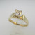 14k Yellow Gold Approx .60ct Princess Cut Solitaire Diamond Ring Size 7 3/4