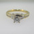 14k Yellow Gold Approx .30ct Round Brilliant Cut Diamond Ring with Wedding Band Size 7