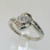 Sterling Silver Diamond Round Cut Center Stone with Diamond Accents Ring Size 7
