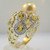 14k Yellow Gold 9.36mm South Sea Pearl Ring with Yellow Sapphire and Diamond Accents Size 7 1/2