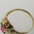 10k Yellow Gold Synthetic Ruby Ring Size 4