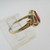 10k Yellow Gold Synthetic Ruby Ring Size 4
