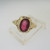10k Yellow Gold Synthetic Ruby Ring Size 4