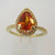 Effy 14k Yellow Gold Citrine and Diamond Ring Size 7 1/2