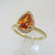 Effy 14k Yellow Gold Citrine and Diamond Ring Size 7 1/2