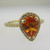 Effy 14k Yellow Gold Citrine and Diamond Ring Size 7 1/2