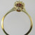 14k Yellow Gold Ruby Ring with Diamond Halo Accents Size 7