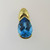 18k Yellow Gold Blue Topaz Pendant