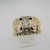 10k Yellow Gold Approx .50ct Round Brilliant Cut Diamond Masonic Ring Size 11 3/4