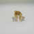 14k Yellow Gold .36ct TW Round Brilliant Cut Diamond Stud Earrings 
