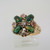 10k Rose Gold Tourmaline and Moonstone Ring Size 4 1/2