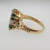 10k Rose Gold Tourmaline and Moonstone Ring Size 4 1/2