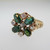 10k Rose Gold Tourmaline and Moonstone Ring Size 4 1/2