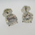 14k White Gold Approx 2.0ct TW Round Brilliant Cut Diamond Stud Earrings