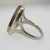 18k White Gold Brown and Tan Agote Ring Size 4 1/2