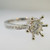 18k White Gold .93ct Round Brilliant Cut Diamond Crown Mount Ring Size 6 1/2