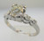 Vintage 1920’s Platinum Approx. .65ct European Cut Diamond Ring with 4 Single Cut Diamond Accents. Size 6 ½ *