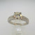 18k White Gold Ritani .97ct Round Brilliant Cut Diamond Ring Size 6 1/2