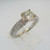 18k White Gold Ritani .97ct Round Brilliant Cut Diamond Ring Size 6 1/2