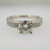 18k White Gold Ritani .97ct Round Brilliant Cut Diamond Ring Size 6 1/2