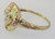 Vintage 1920’s. 10k Rose Gold, with Black Hills and Green Leaf Gold Filigree Accents Approx. .93ct Round Brilliant Cut Diamond Ring Size 7 ½* 