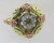 Vintage 1920’s. 10k Rose Gold, with Black Hills and Green Leaf Gold Filigree Accents Approx. .93ct Round Brilliant Cut Diamond Ring Size 7 ½*