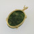14k Yellow Gold Oval Jade Pendant