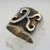 Vintage Sterling Silver Signet Ring Initial K Ring Size 4 1/2