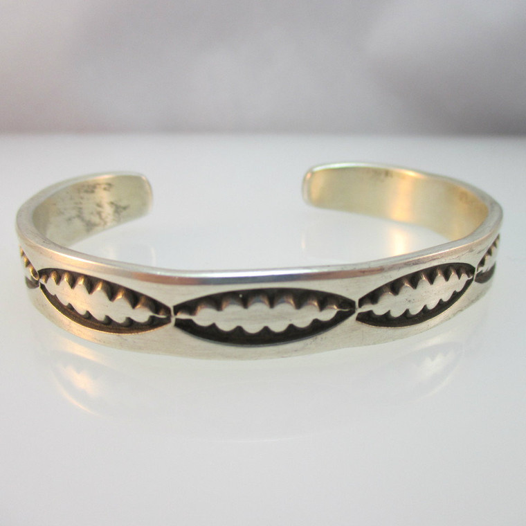 Sterling Silver Signed Emerson Southwest Style Cuff Bracelet