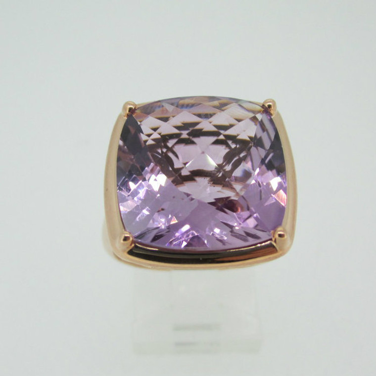 14k Rose Gold Amethyst Fashion Ring Size 9 1/4