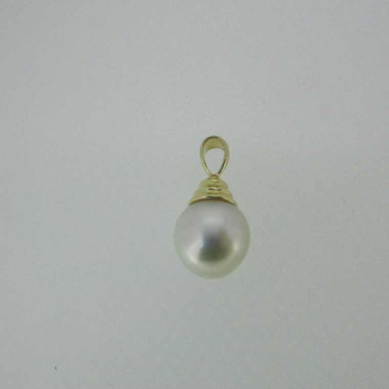 14k Yellow Gold Single Pearl Pendant