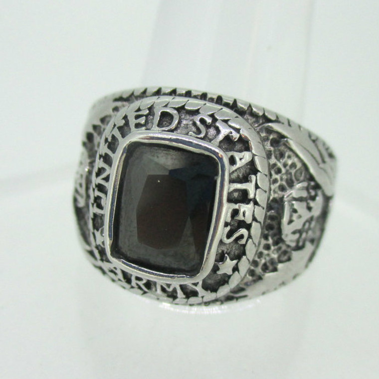 Silver Tone United States Army Military Ring Size 10.75