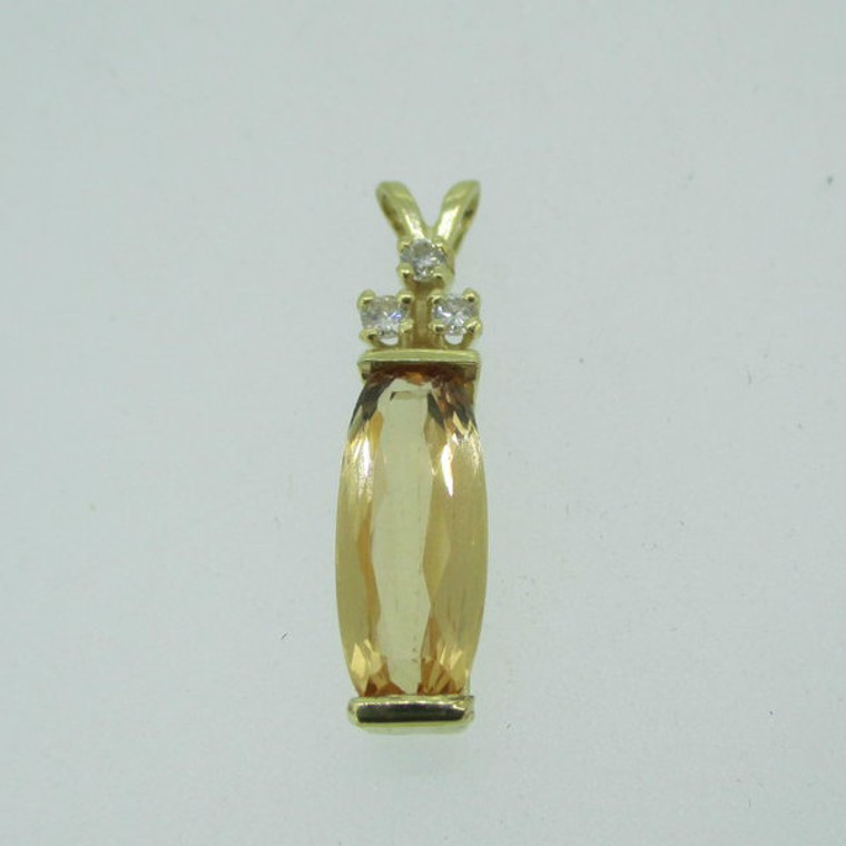 14k Yellow Gold Imperial Topaz Pendant 