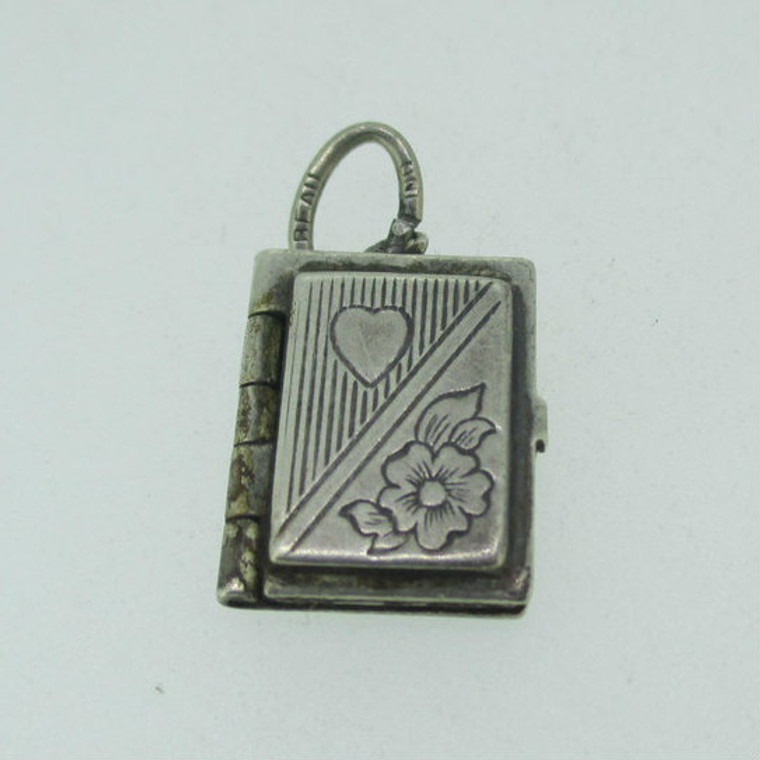 Sterling Silver Movable Book with Pages Charm 