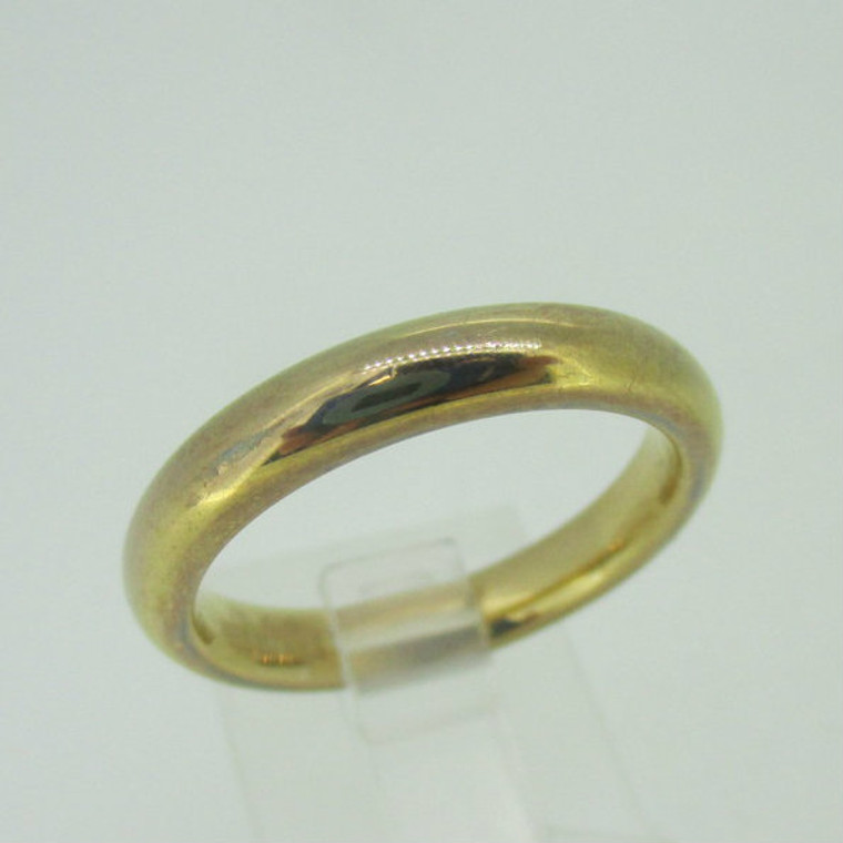 Stainless Steel Yellow Tone Milor Comfort Fit Band Ring Size 8