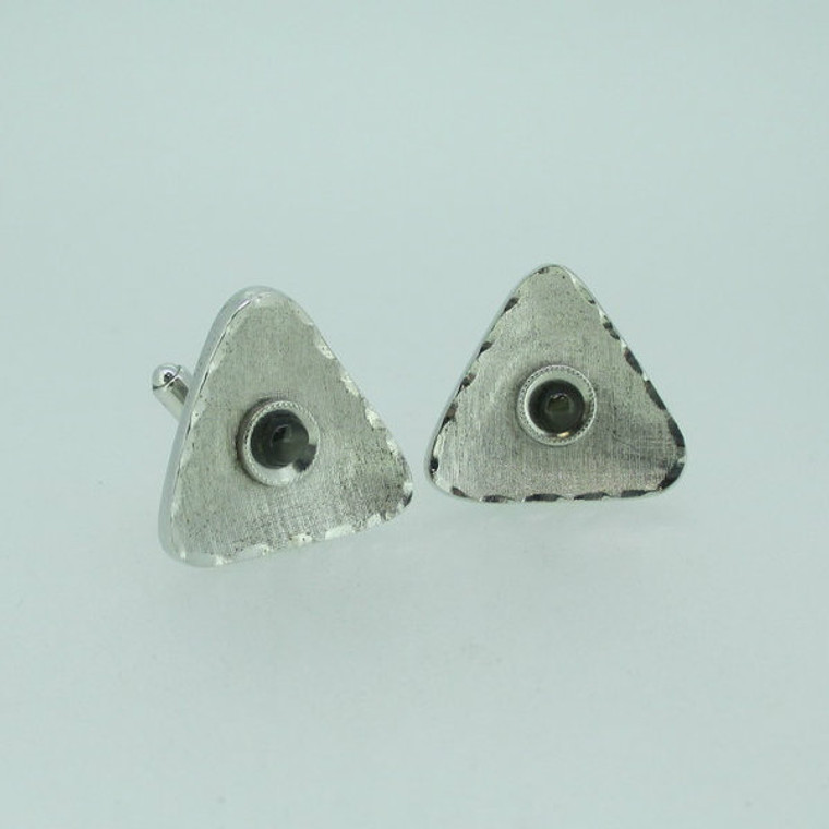 JML Sterling Silver Smokey Moonstone Cuff Links