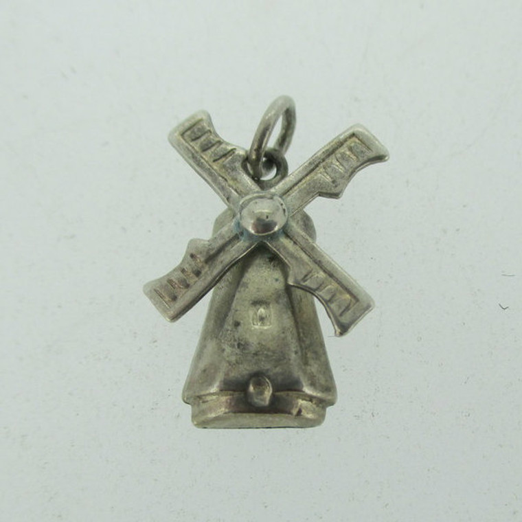 Holland Sterling Silver Movable Windmill Pendant Charm